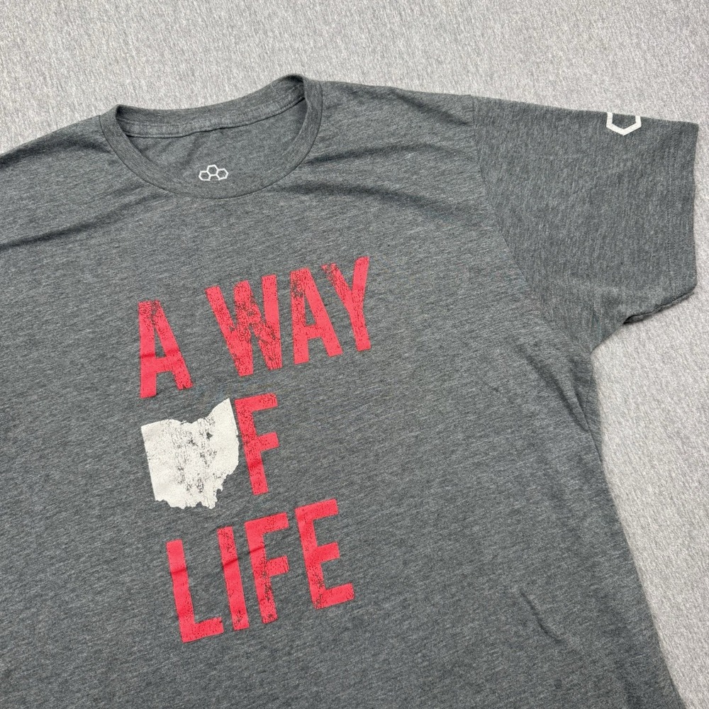 Rudis Wrestling Shirt Sz Large L A Way Of Life Ohio Gray Short Sleeve